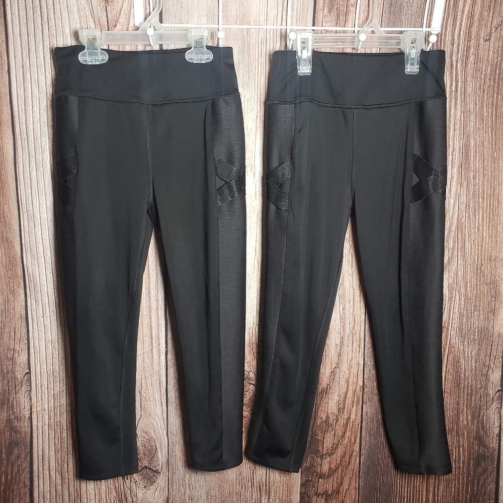 (1042) *TWINS* Girls: 7/8 Avia Athletic Leggings- H1